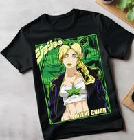 JoJo's Bizarre Adventure Jolyne Cujoh Stone Ocean Retro Anime Manga Graphic T Shirt Streetwear Cotton Oversized Tee S įvairiaspalvis