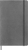 Moleskine MOLESKINE Pro Boa užrašų knygelė, sintetinė gyvatės oda, linijuota, riboto leidimo, dėžutėje, juoda