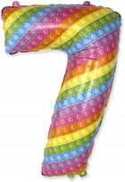 Balon Foliowy Cyfra 7 Siedem Pop It Urodziny 85Cm