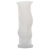 Silicone 3D Human Body Figures Mould White 16.8*5.6*5.6 Cm Hugging Abstract Human Body Scented Candle Silicone Mould DIY Craft šviesiai pilka spalva