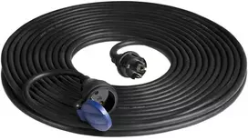 Orno Przedłużacz Dirbtuvių prailgintuvas, atsparus vandens purslams, IP44, 1x2P+Z 20m, alyvai atsparus guminis kabelis H07RN-F 3x1.5mm², 230VAC/16A