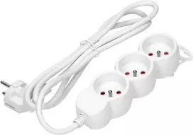 Orno Przedłużacz Prailgintuvas 3x2P+Z, 1,4m, 3x1mm², baltas