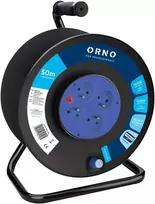 Orno Przedłużacz Prailginimo laido ritė, 4 lizdai 2P+Z, PVC kabelis H05VV-F 3x1,5mm2, 50m, šiluminė apsauga, srovės kelio sklendės