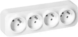 Orno Lizdas Keturgubas „ToDo“ lizdas 2P+Z IP20, 16A, 230V AC, baltas