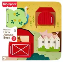 Mattel FISHER-PRICE edukacinė medinė lenta – Ūkio gyvūnai (JCY33)