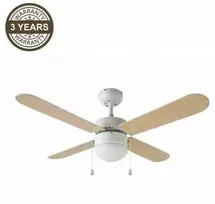 Pakabinamas šviestuvas Domoletti CEILING LAMP/FAN NAPO E14 Baltas/WOOD