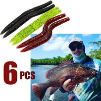 „Sougayilang Soft Lures“ plastikinis plaukimo kirminų masalas „Tactics Fishing“ 6 vnt. 6PCS