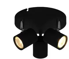 Lubinis šviestuvas Okko Šviestuvas nukreipiamasis Safi GU13014D-3R BLK, 15 W, GU10