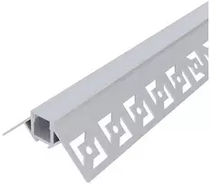 Avide įleidžiamas aliuminio profilis išoriniam kampui 50x22mm su matiniu dangteliu, 1m