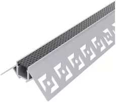 Avide įleidžiamas aliuminio profilis išoriniam kampui 50x22mm su juodu dangteliu, 1m