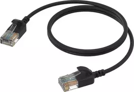 Procab PROCAB CSD560B/3 Plonas tinklo kabelis - CAT6A RJ45 - RJ45 U/UTP, juodos spalvos - 3 m