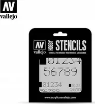 Vallejo Vallejo: Trafaretai – skaitmeniniai skaičiai