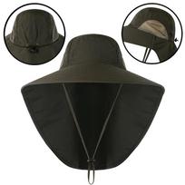 2023 Neck Protection Shawl Sun Hat for Men Women Wide Brim Fishing Hiking Bucket Hat Summer Outdoor UV Anti  Visor Cap 55-60CM  Adjustable