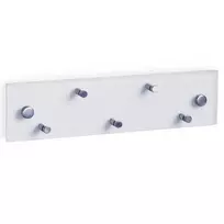 Steel Raktų kabykla 30x8 cm + 5 kabliukai, stiklas, nerūdijantis plienas, ZELLER