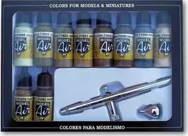 Vallejo Vallejo: Modelinis aerografas - aerografas + kamufliažas 10x17