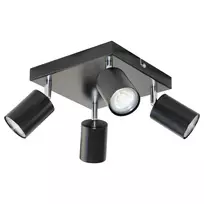 Orno DOA SP4, sieninis/lubinis šviestuvas, GU10, max. 4x50W, IP20, juodas, kvadratinis