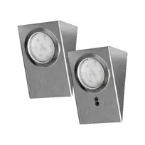 Orno Rinkinys MAKAN LED po spintele montuojamų šviestuvų komplektas 2W, 180lm, 4000K, su bekontakčiu jungikliu, INOX