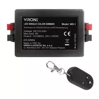 Orno Ściemniacz LED reguliatorius 12-24VDC RF su nuotolinio valdymo pultu