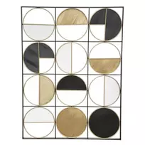 Atmosphera Geometrinė sienų apdaila iš metalo, 76 x 101 cm