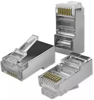 Qoltec RJ45 modulinis jungties kištukas | CAT5e | FTP | Auksu padengti kontaktai | 10 vienetų
