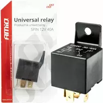 Automobilinis universalus relė 5 kontaktų 40A 12V automatiniai dienos žibintai amio-03509