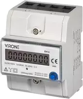 Orno 3 Fazowy 3 fazių elektros energijos suvartojimo indikatorius, 80 A, papildomas indikatorius, impulsų išėjimas, RESET mygtukas, 2 moduliai, DIN TH-35 mm