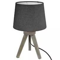 Atmosphera Lamp Stalinis šviestuvas MINI GRIS, medinės kojelės, 30 cm