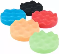 Poliravimo kempinių rinkinys, 5 dalių poliravimo kempinių rinkinys su lipnia juosta, 80 mm, amio-03707