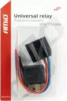 Automobilinio relės jungties lizdas 5 kontaktų 12v 40a amio-03510