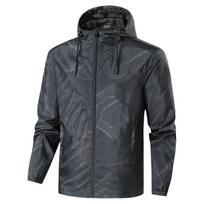 Striukės Vyriškos Universalios Laisvos Plonos Kasdienės Su Gobtuvu Vėjui Atsparios Sportinės Alpinizmo Viršutinės Dalys Madingo Stiliaus 2XL juoda
