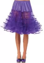 Leg Avenue Europe Violetinis iki kelių ilgio tiulio sijonas
