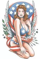 Partychimp Tatuiruotės Amerikos grožiui