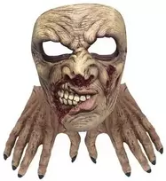 Partychimp Zombių kaukė ir rankos