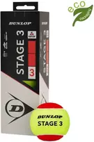 Teniso kamuol. DUNLOP STAGE 3 Raudonas 3-box ITF