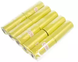 Oem Plastikiniai maišeliai šunų išmatoms, 10 ritinėlių, geltoni