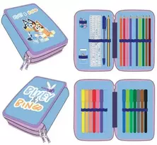 Cerda Bluey užpildytas penalas, 2 skyriai