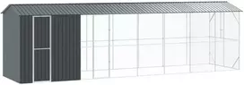 Paukščių narvas Antracitas 860 x 208 x 247 cm Cinkuota plienas