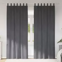 Užtemdymo užuolaidos 2 vnt. Šviesiai pilka 140 x 245 cm Aksomas