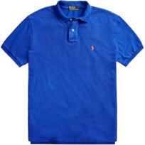 Polo Ralph Lauren Solid Color Logo Embroidered Slim Fit Casual Short Sleeve Polo Shirt Men tops Blue 710670136-044 XXL