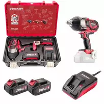 Akumuliatorinis smūginis veržliasukis Worcraft 3/4'' 1800Nm 20V LI-ION (XCUBE dėžė)