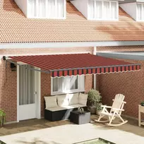 Elektrinė ištraukiama pavėsinė oranžinė ir ruda 400 × 300 cm