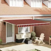 Elektrinė ištraukiama pavėsinė oranžinė ir ruda 400 × 350 cm
