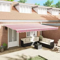 Ištraukiama markizė Raudona ir balta 500 × 300 cm