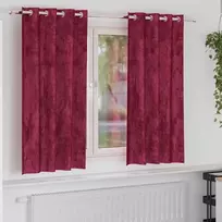 Aksominio tipo užuolaidos 2 pcs Vyno raudona 175 x 140 cm