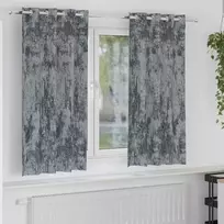 Aksominio tipo užuolaidos 2 pcs Sidabrinė Pilka 175 x 140 cm