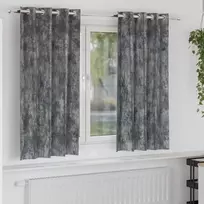 Aksominio tipo užuolaidos 2 pcs Pilka 175 x 140 cm Aksomas