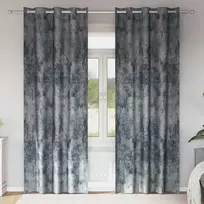 Aksominio tipo užuolaidos 2 pcs Sidabrinė Pilka 260 x 140 cm