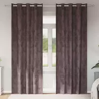 Aksominio tipo užuolaidos 2 vnt. Ruda 260 x 140 cm Aksomas