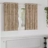 Aksominio tipo užuolaidos 2 pcs šampano 140 x 140 cm Aksomas