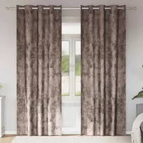 Aksominio tipo užuolaidos 2 pcs Kapučino 245 x 140 cm Aksomas